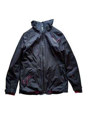 The North Face HyVent Size: Large Black Softshell Jacket Pink Lined Zip Up